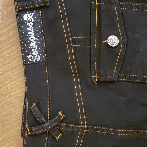 Sourpuss Dark Denim Mini Skirt - Picture 3 of 5